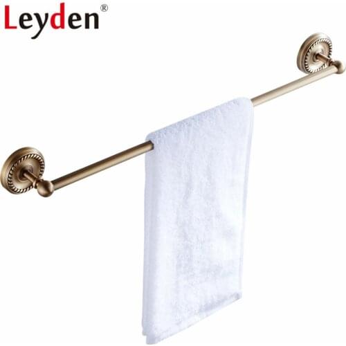 Leyden High Quality Antique Brass Single Towel Bar Toilet Towel Bar Rack Holder Wall Mount Towel Bar Hanger Bathroom Accessories