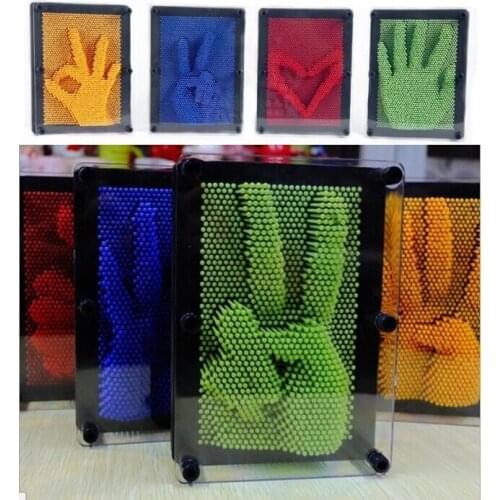 Small size(9.5 *12.5*3.5cm)DIY 3d pin art sculpture Frame Image Captor Pin Point Art Impressions Classic Gadget Artist Fun Toy