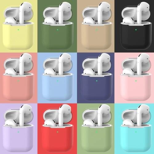 TPU Soft Silicone Case For Apple Airpods 2 Accessories Protector Cover Ultra Thin Shockproof Earphone Stand For Air Pods 2nd