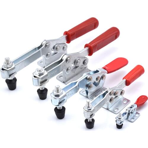 2PCS Toggle Clamp 201A/201B/201C/225D Heavy Duty Horizontal Quick Release Toggle Clamps Set Clamps Woodworking Hand Clip Tool