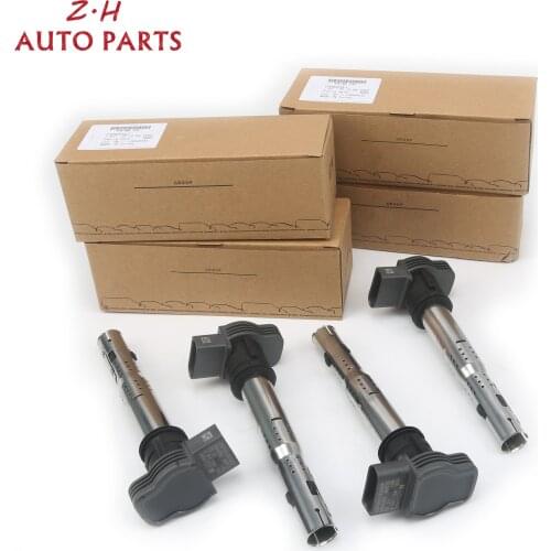 NEW 07K 905 715 F PACK OF 4 PREMIUM IGNITION COILS FOR Volkswagen VW Passat Jetta Gti Eos Audi TT Q5 2.0L A3 A6 A5 A4 UF575
