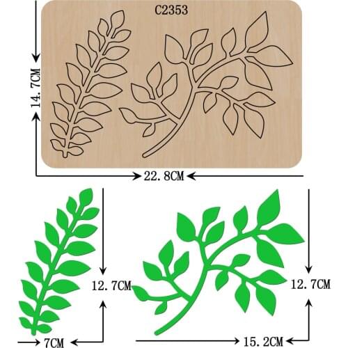 New leaf Wooden die Scrapbooking C-2353 Cutting Dies Multiple sizes