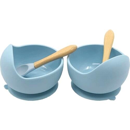 Spoon Light Multi Baby Feeding Bowl Silicone Tableware Childrens Tableware Solid Feeding Dishes And Drinking Bowl For Children