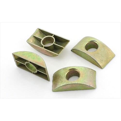 50pcs Semi - round pad / half - month nut / large class connection / four in one / alloy crescent pad M8