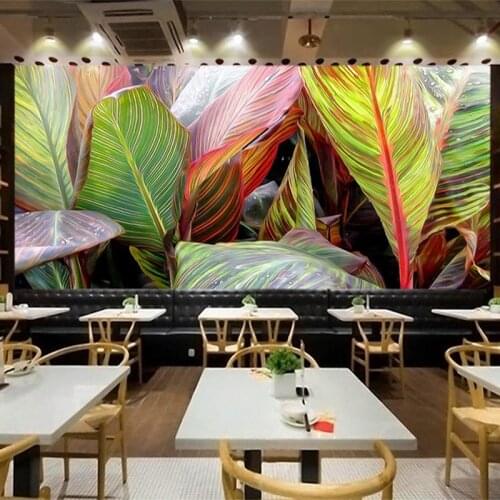 Dropship Custom 3D Large Mural Bedroom Living Room Sofa TV Wallpaper Hand Painted Tropical Modern Wallpaper Decoration Home