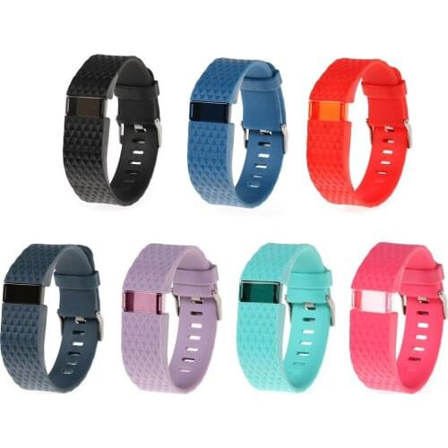 XBERSTAR New Metal Buckle Silicone WristBand Strap watch belt straps watch band for Fitbit Charge HR Wireless Activity Tracker