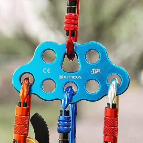Outdoor 8 Holes Paw Rigging Plate 45KN Rescue Rock Climbing Anchor Point Connector Gear Rigging Plate