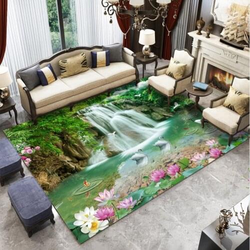 Modern HD 3D Stereo Print carpet 200cm x 300cm Large Size Hallway Carpets for Living Room Bedroom Area Rug Anti-Slip Kitchen Mat