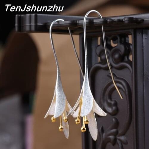 TenJshunzhu Silver Earrings