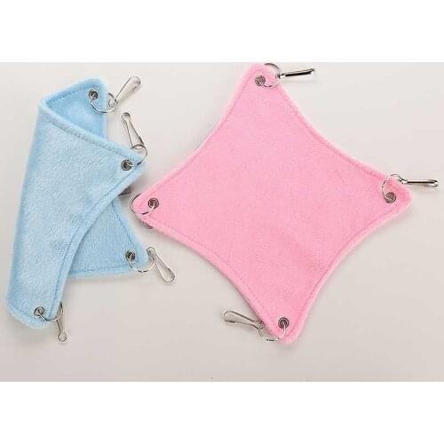 Warm Plush Cloth Hamster Chinchilla Hammock Guinea Pig Rabbit Hanging Bed Cage Accessories SCVD889