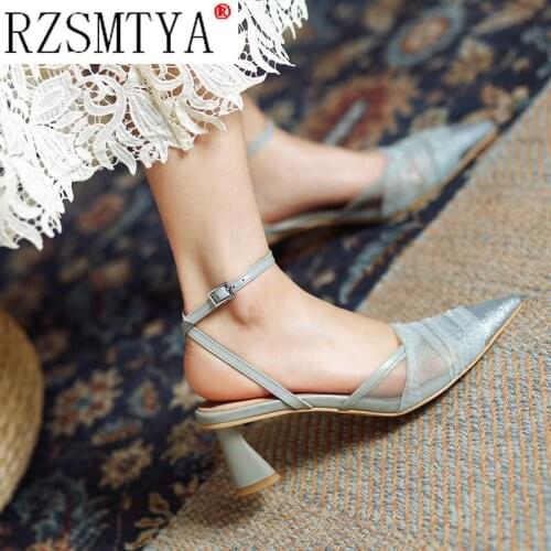 New High Heels Fashion Sandala Women Shoes Summer Design Pointed Toe Mesh Upper Water Pumps Professional Shoes Party Dress