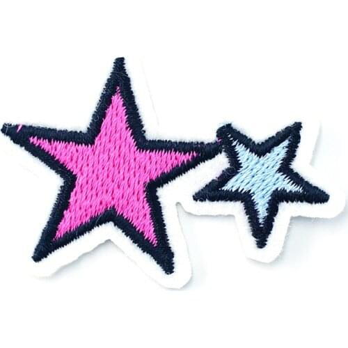 1Pcs Star (Size:4.5X3.4cm) DIY Cloth Badges Mend Decorate Patches Jeans Bag Clothes Apparel Sewing Decoration Applique