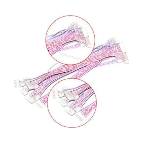10pcs 2P-12p double head JST 2.54mm Pitch Connector Cable XH2.54 Plug length 20CM Red and white wire 26AWG