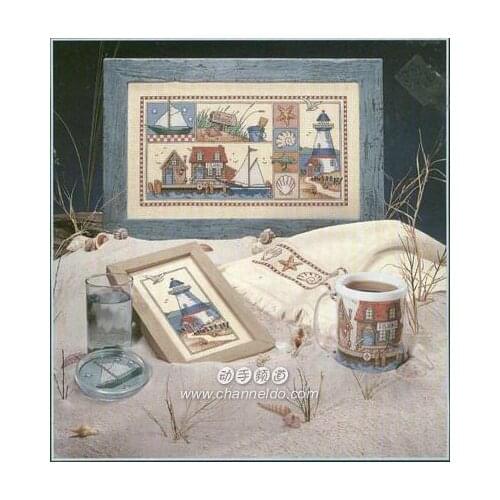 100% egypt COTTON Popular Counted Cross Stitch Kit High Tide Lighthouse Light House Beacon Dim 00293