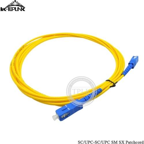 2m 10pcs/lot SC-UPC patchcord Simplex 2.0mm PVC SM Fiber Patch Cable,Patch Cord Optical Fiber Jumper SM SX SC Fiber Cable