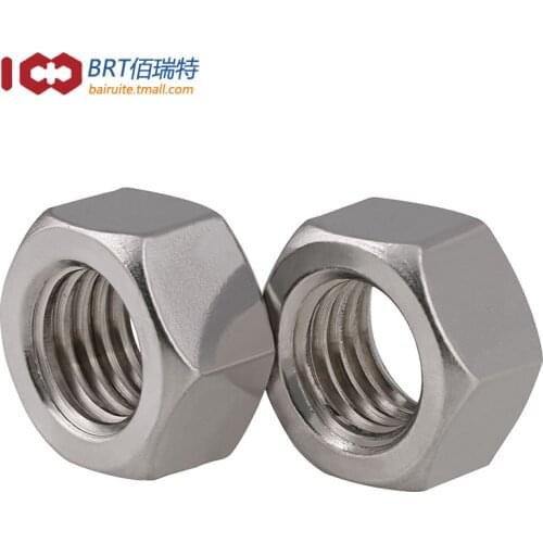 304 stainless steel hex nut 316 nut 201 screw cap M1.6/M2/M2.5/M3/M4/M5-M10 10PCS