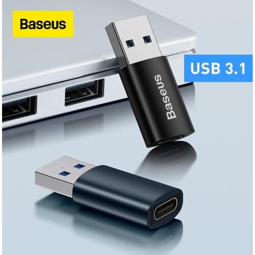 Baseus USB C Adapter OTG USB-C Male To Micro USB Type-C Adapter Female Converter For Macbook Samsung S20 USBC OTG Connector