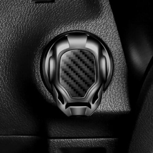 Car Engine Ignition Start Stop Switch Push Button Protective Cover Decorative For Auto Interior Accessories Metil Trim Sticker