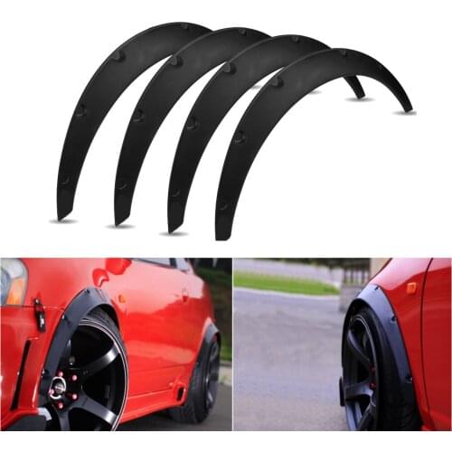 4Pcs 2inch Universal Flexible Car Mudguards Mud Splash Guards Mud Flaps Fender Flares Extra Wide Body Wheel Arches