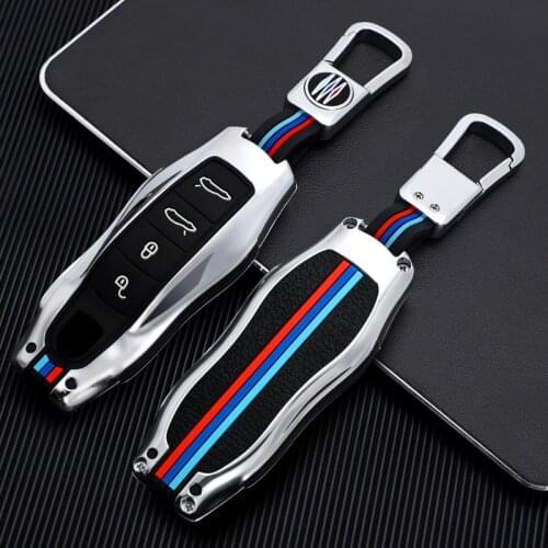 Galvanized Alloy Remote Smart Key Shell Holder Cover fit for Porsche Cayenne 92A Panamera for Macan 911 991 Boxster 981 918