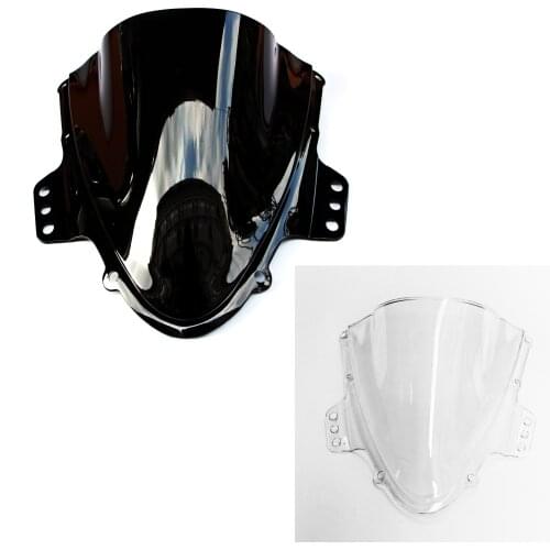 Black /Clear Windshield Windscreen Double Bubble Fit For GSXR1000 2005-2006 K5 GSXR 1000 GSX-R 1000 GSX-R1000 Wind screen