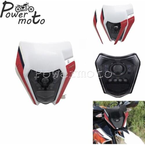 Motocross Headlight 12v LED White Enduro Headlamp For TE TC FE TX Enduro EXC Six Days 2014-2020 Motorcycle Light