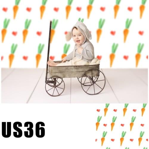 Baby Photo Booth Background Watercolor Carrots Lover Hearts Pattern Newborn Photography Backdrop Photo Studio Portrait Wallpaper
