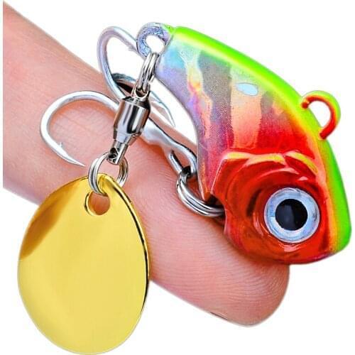 5g 10g 15g 20g Rotating Metal VIB vibration Bait Spinner Spoon Fishing Lures
