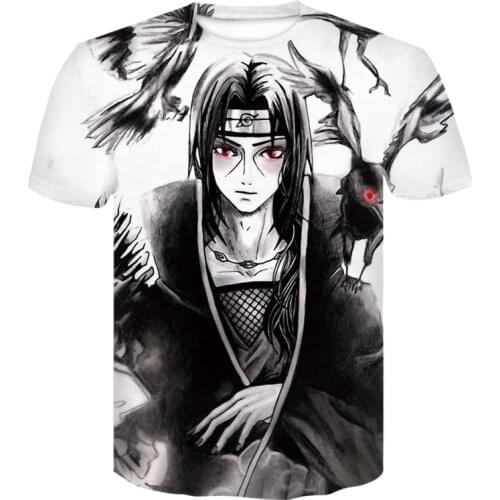 Japanese anime Uchiha Itach 3D Printed T shirt Fashion cool Short sleeve harajuku T-shirt Funny design tshirt off white tops
