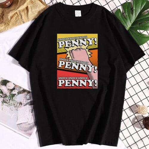 Cotton Penny Penny Penny Printed Mens T-shirt Casual Clothing Retro Tees Shirts Loose Crew Neck mens T-shirts