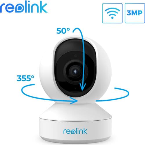 Reolink 3MP Full HD Pan/Tilt WIFI Camera White Baby Monitor 2.4G Indoor Home Security Video IP Camera E1