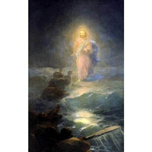 Ivan Constantinovich Aivazovsky Christ Walking on the water oil painting art - hand painted oil painting # accept custom Christ