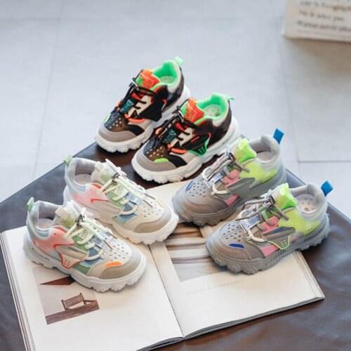 2020 Autumn Winter Plush Warm Sneaker Children Shoes Girls Boys Sport Shoes Antislip Soft Bottom Kids Baby Sneaker Leather Shoes