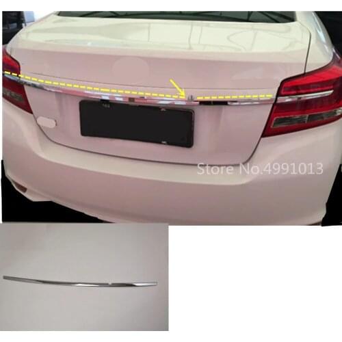 Car cover trunk bumper rear tail door bottom tailgate plate trim hood 1pcs For Toyota Vios/Yaris sedan 2017 2018 2019