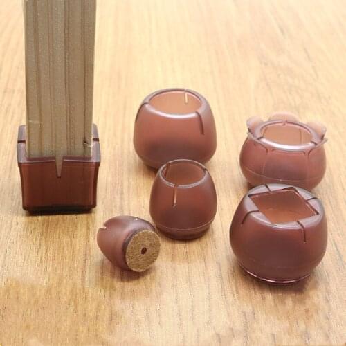 4pcs/set Chair Leg Caps Rubber Feet Protector Pads Furniture Table Covers hole plugs dust Anti-slip Wearable Quiet Cover Mat