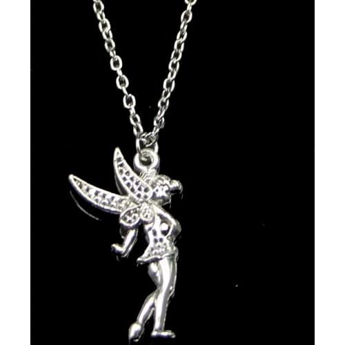 Fashion 33*14mm Angel Girl Pendant Necklace Link Chain For Female Choker Necklace Creative Jewelry party Gift