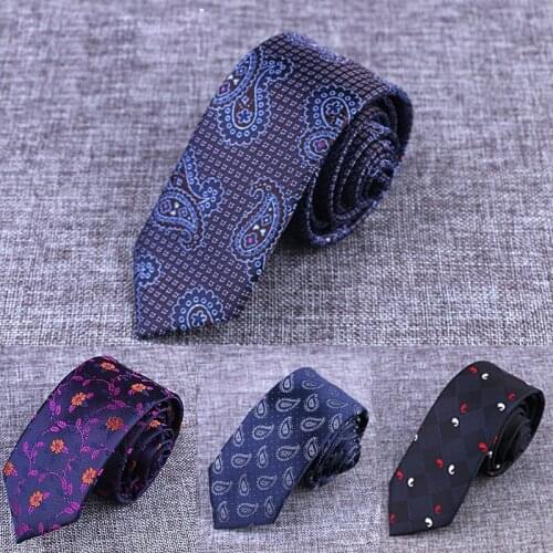 Mens Ties New Brand Man Fashion Paisley Dot Neckties Gravata Jacquard 6cm Slim Tie Corbatas Hombre 2016 Wedding Tie For Men