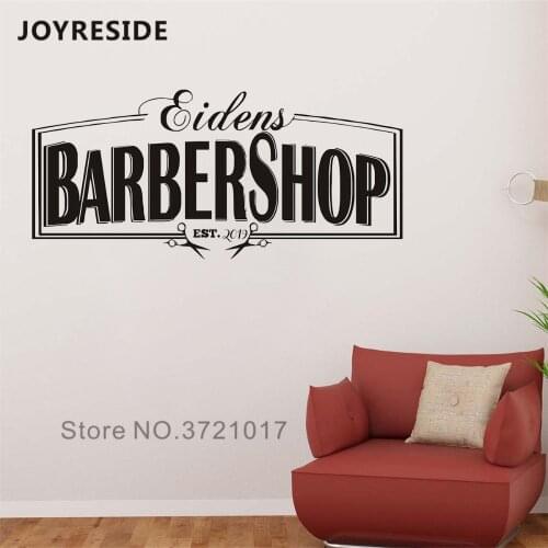 Haircut Barbershop Wall Decals Salon Hair Grooming Art Wall Stickers Vinyl Decal Barbershop Decor Decoration Wall Mural W113