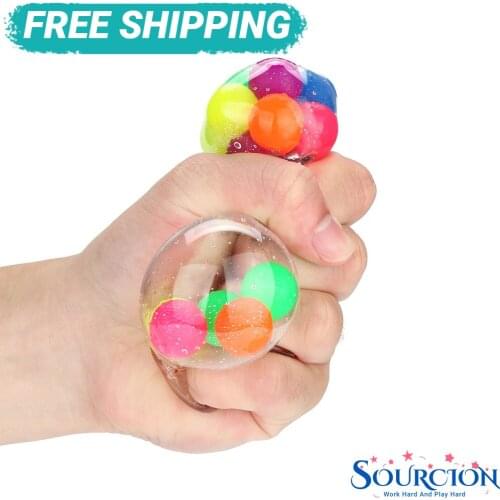 1/2pc Non-toxic Color Sensory Toy Office Stress Ball Pressure Ball Stress Reliever Toy Decompression Kids Fidget Toy Relief Gift
