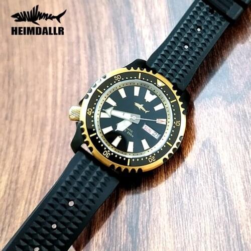 [Official Authentic]Puffer fish diving watch left crown double calendar automatic mechanical 200 meters waterproof watch