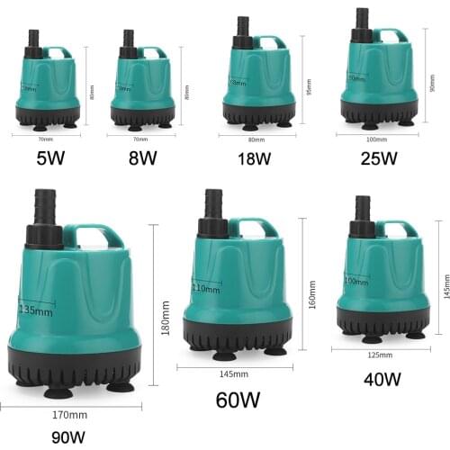 Submersible Water Pump Fish Tank Aquarium Fish Pond Tank Spout Control Clean Filter Manure Suction Pump Water Change Pump Bottom