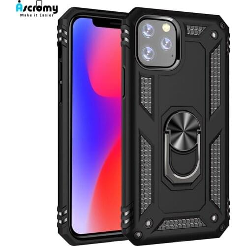 Military Case For iPhone 11 Pro 12 Mini XS Max X XR 8 PLus 7 SE 2020 6 6S Ring Stand Shockproof Protective Cover Accessories