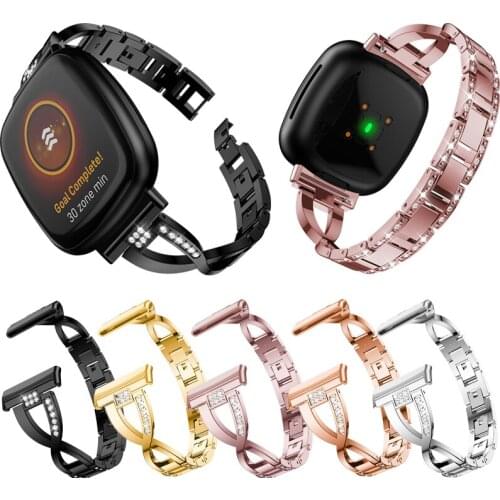 Smart Watch Strap For Fitbit Versa 3 Stainless Steel Metal Bands Wristbands For Fitbit Sense /Versa3 Replace Accessories