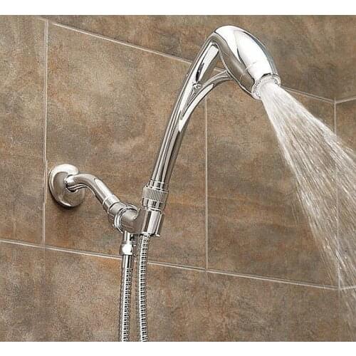 High pressure Bathroom Handheld Shower Head with Extra Long Hose and Shower Arm wall Mount, Chrome finish TH111