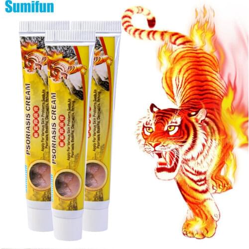 Sumifun 1pcs Tiger Balm Skin Problem Treatment Eczema Psoriasis Dermatitis Ointment Herbal Antibacterial Cream Anti-Itch Plaster