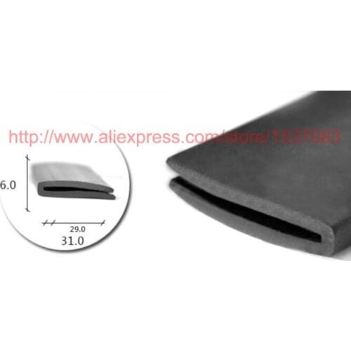 6mm x 31mm U Channel Door Window EPDM Rubber Edge Trim Weatherstrip Seal Dust Proof - TYPE 009
