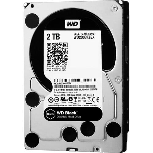 Western Digital WD Black 2TB 3.5" HDD Performance Desktop Hard Disk Drive Game Hdd 7200 RPM SATA 6 Gb/s 64MB Cache - WD2003FZEX