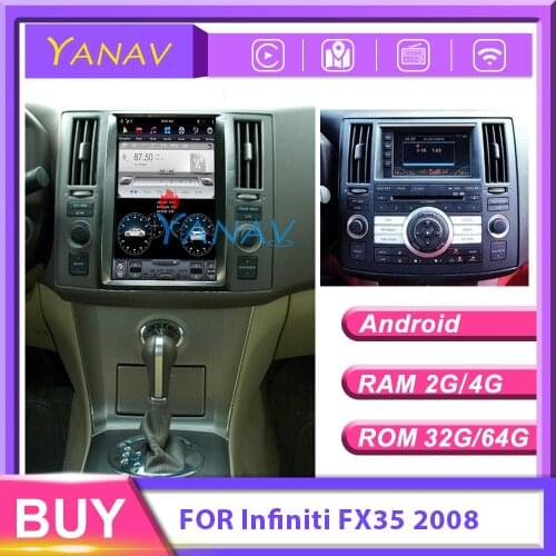 11.8 inch Car GPS player For Infiniti FX35 2008 Android car stereo multimedia Navigation DVD player Tesla style Vertical Screen