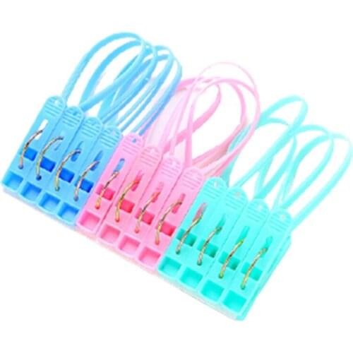 12Pcs Sling Clips Clothespins Plastic Underwear Clips Windproof Tie Clips Colorful Laundry Clip Multi-purpose Socks Hanger Hooks