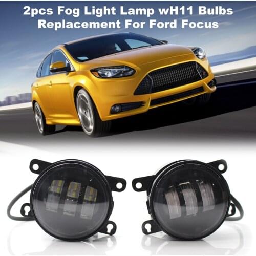 2pcs Fog Light Lamp Bumper Lamp w/H11 Bulbs, Left&Right Replacement For Ford Focus